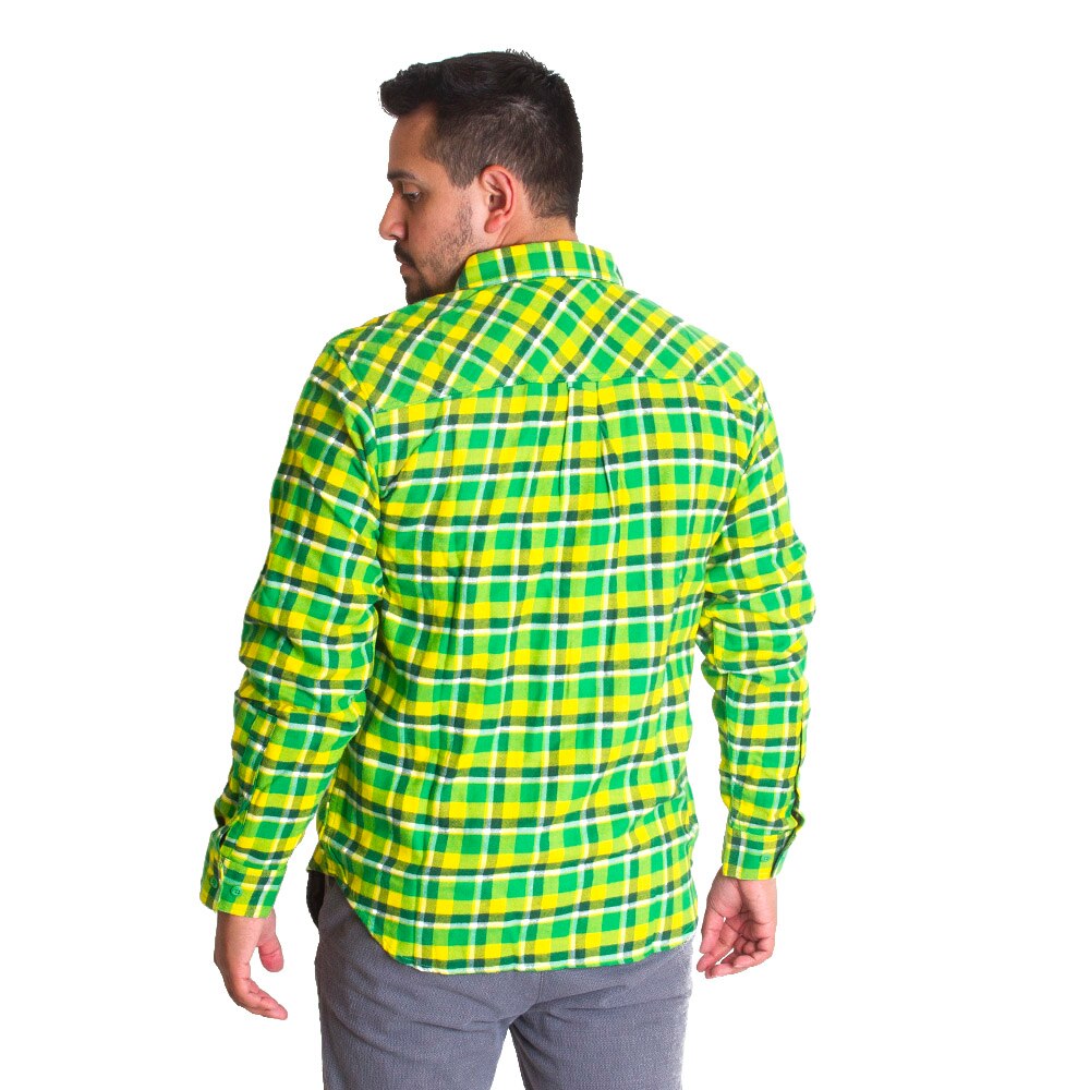 Oregon, Columbia, Green, Button Up/Button Down, Cotton, Men, Plaid, Flare Gun, Flannel, Shirt, 719934